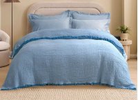 Покрывало Lotus Home - Larna muslin blue (Турция), 200 х 220 см